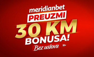 KLADIONICA MERIDIAN DAJE BONUS BEZ USLOVA! Registruj se i preuzmi POKLON OD 30KM!