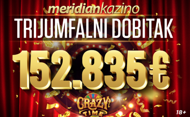 GORI INTERNET: Igrač na Meridianovom kazinu dobio više od 150.000 evra!