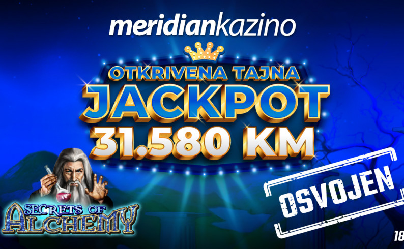 MERIDIAN KAZINO: Jackpot od 31.580 KM pukao kao top